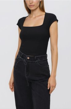 Reserved - Футболка з додаванням віскози - чорний - 088HT-99X