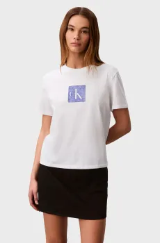 Женская белая футболка CLASSIC FIT MONOGRAM Белый XS Calvin Klein Jeans LV047F819G