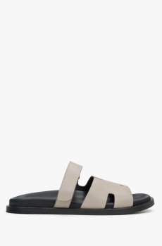 Шльопанці шкіряні молочні Estro ER00115284