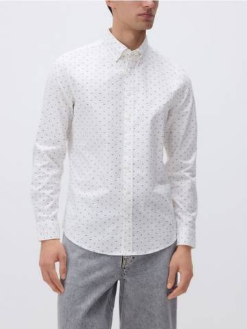 Reserved - Сорочка slim fit із високим вмістом бавовни - білий - 8451H-00P Reserved - Сорочка slim fit із високим вмістом бавовни - білий - 8451H-00P