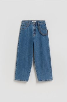 Reserved - Джинси baggy з шнурком - синій - 379HN-55J