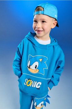 Кофта з принтом Sonic the Hedgehog - синій