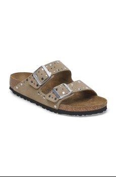 Замшевые шлепанцы Birkenstock Arizona Rivet