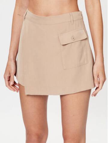 DKNY Шорти з тканини P3BNTR11 Бежевий Regular Fit DKNY Шорти з тканини P3BNTR11 Бежевий Regular Fit