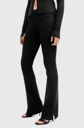 Брюки AllSaints PEACHES цвет чёрный широкие средняя посадка W032TB Брюки AllSaints PEACHES цвет чёрный широкие средняя посадка W032TB