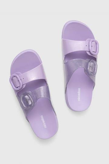 Детские шлепанцы Melissa COZY SLIDE цвет фиолетовый Детские шлепанцы Melissa COZY SLIDE цвет фиолетовый