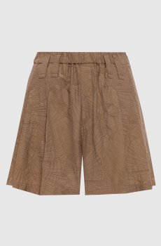 Коричневые шорты в узоре