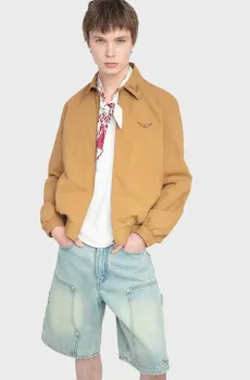 Мужская бежевая ветровка Loann Бежевый L ZADIG&VOLTAIRE WMOW01404_SAFARI