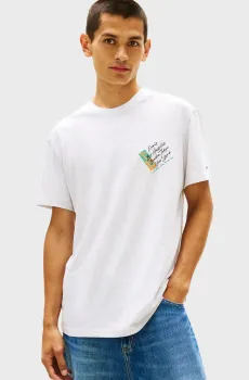 Мужская светло-серая футболка REG SIGN Серый S Tommy Jeans DM0DM22533