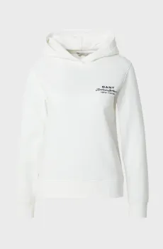 Женское белое худи GRAPHIC PRINT Белый L Gant 4201486