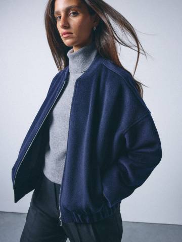 Mohito - Пальто з тканини з додаванням вовни - темно-синій - 376HR-59X