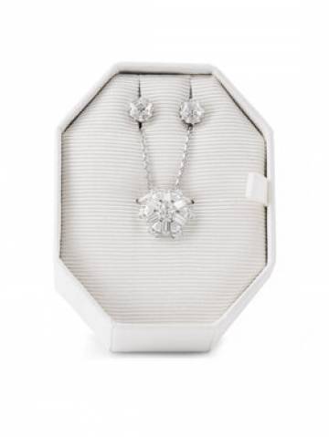 Swarovski Набір: ланцюжок і сережки Idyllia 5691486 Срібний Swarovski Набір: ланцюжок і сережки Idyllia 5691486 Срібний