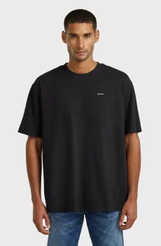 Мужская черная футболка Structured relaxed base Черный XXL G-Star RAW D28588,D965