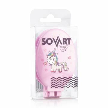 Массажная щетка для волос Sovart Складная, розовая, 1 шт