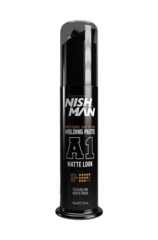 Мужская матовая паста для укладки волос Nishman Matte Paste A1 Сильная фиксация, в тубе, 100 мл