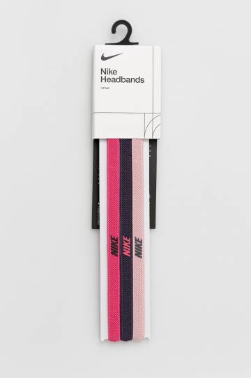 Повязки на голову Nike (3-pack) цвет фиолетовый Повязки на голову Nike (3-pack) цвет фиолетовый