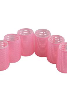 Бигуди-липучки для волос Cosmo Shop розовые, диаметр 40 мм, 6 шт (CS713P)