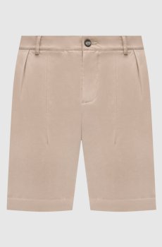 Бежевые шорты с логотипом