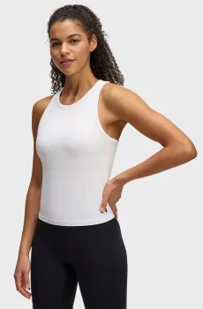 Женская белая майка Motion High Neck Tank Белый L Under Armour 1390367-100