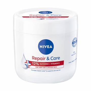 Крем для лица, тела и рук NIVEA Repair & Care Восстановление и уход, для очень сухой и огрубевшей кожи, 400 мл Крем для лица, тела и рук NIVEA Repair & Care Восстановление и уход, для очень сухой и огрубевшей кожи, 400 мл