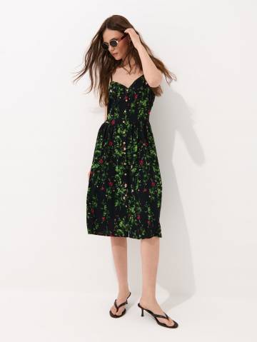 Mohito - Сукня міді з віскози. - чорний - 40