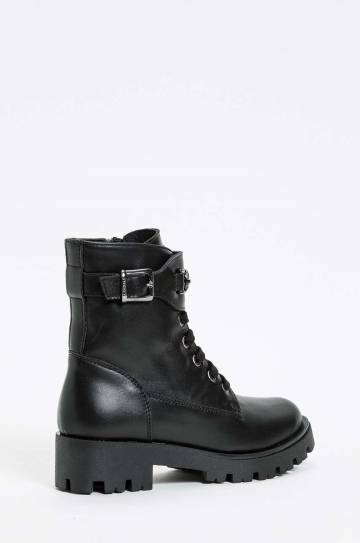 Детские кожаные полусапожки Twinset цвет чёрный  242GCJ030