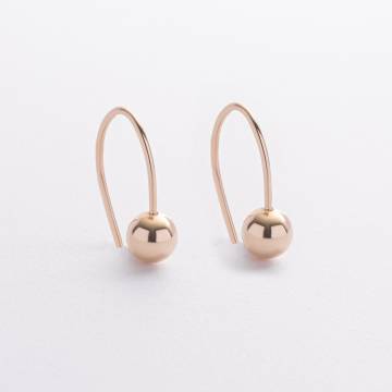 Серьги "Kendall" с шариками (желтое золото) с09340 Серьги "Kendall" с шариками (желтое золото) с09340