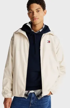 Мужская белая ветровка TJM FLEECE LINED CHICAGO JACKET Белый S Tommy Jeans DM0DM21130