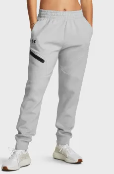 Женские светло-серые спортивные брюки Unstoppable Flc Jogger Серый M Under Armour 1379846-011