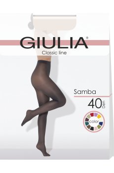 Колготки женские Giulia Samba без шортиков, 40 DEN, Panna, размер 2