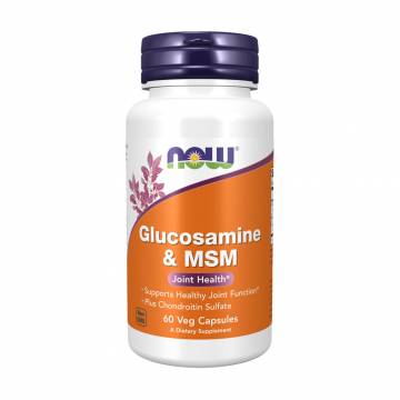 Глюкозамин и метилсульфонилметан NOW foods Glucosamine & MSM, 60 капсул Глюкозамин и метилсульфонилметан NOW foods Glucosamine & MSM, 60 капсул
