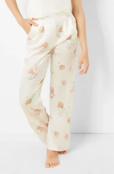 Женские белые брюки с узором THAIS Белый L Etam 6540769