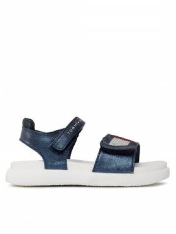 Tommy Hilfiger Босоніжки Strass Heart Velcro Sandal T1A2-32752-1367 S Cиній Tommy Hilfiger Босоніжки Strass Heart Velcro Sandal T1A2-32752-1367 S Cиній