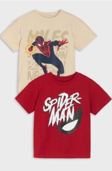 Бавовняні футболки з принтом 2 шт Spider-Man - різнобарвний
