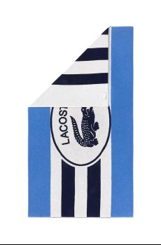Хлопковое пляжное полотенце Lacoste L BADGE Marine 90 x 160 cm