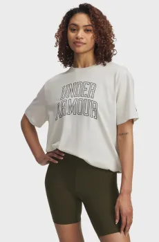 Женская белая футболка Rival OS Campus Tee Белый S Under Armour 6007883-110