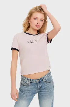 Женская розовая футболка Розовый S Tally Weijl STSCOPERINGP