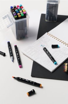 Набір двосторонніх фломастерів - фіолетовий