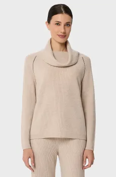 Женский бежевый шерстяной свитер Бежевый 36 MARC&ANDRE W25-00CH0424