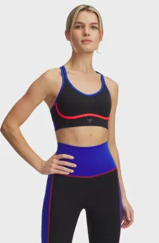 Женский черный топ Pjt Rck Bra Черный XS (D-DD) Under Armour 1389698-001