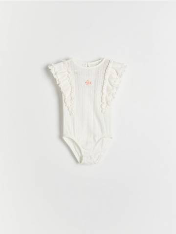 Reserved - GIRLS` BODY SUIT - кремовий - 4847S-01X Reserved - GIRLS` BODY SUIT - кремовий - 4847S-01X