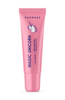 Сияющий бальзам для губ Mermade Magic Unicorn с маслом персика и ши, с витаминами A, E, 10 г