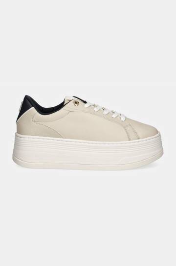Кроссовки Tommy Hilfiger TH PLATFORM SNEAKER TRIANGLE цвет бежевый FW0FW08115 Кроссовки Tommy Hilfiger TH PLATFORM SNEAKER TRIANGLE цвет бежевый FW0FW08115