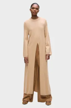 Женская бежевая шерстяная туника fashion Бежевый M Karl Lagerfeld A4W18048