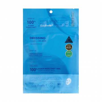 Двухэтапная гидрогелевая увлажняющая маска для лица VT Cosmetics 100 HL Hydrop Reedle Shot Dressing Hydro Gel Mask, 1 шт Двухэтапная гидрогелевая увлажняющая маска для лица VT Cosmetics 100 HL Hydrop Reedle Shot Dressing Hydro Gel Mask, 1 шт