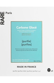 Очищающая тканевая маска для лица RARE Paris Carbone Glace Ecological Cellulose Facial Mask, 5*23 мл
