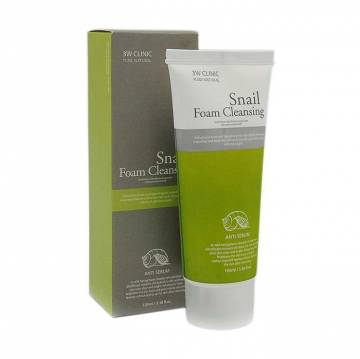 Пенка для умывания 3W Clinic Snail Foam Cleansing с муцином улитки, 100 мл Пенка для умывания 3W Clinic Snail Foam Cleansing с муцином улитки, 100 мл