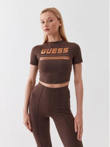 Guess Футболка Aggie V3YP00 MC04N Коричневий Slim Fit Guess Футболка Aggie V3YP00 MC04N Коричневий Slim Fit