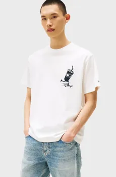 Мужская белая футболка SKATER BACK GRAPHIC Белый M Tommy Jeans DM0DM21830