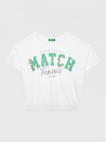 United Colors Of Benetton Футболка 3096C10BA Білий Boxy Fit United Colors Of Benetton Футболка 3096C10BA Білий Boxy Fit